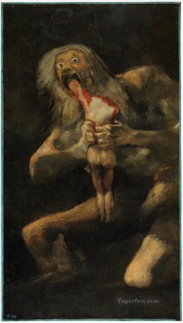 フランシスコ・ゴヤ Painting - 息子を貪るサトゥルヌス フランシスコ・デ・ゴヤ
